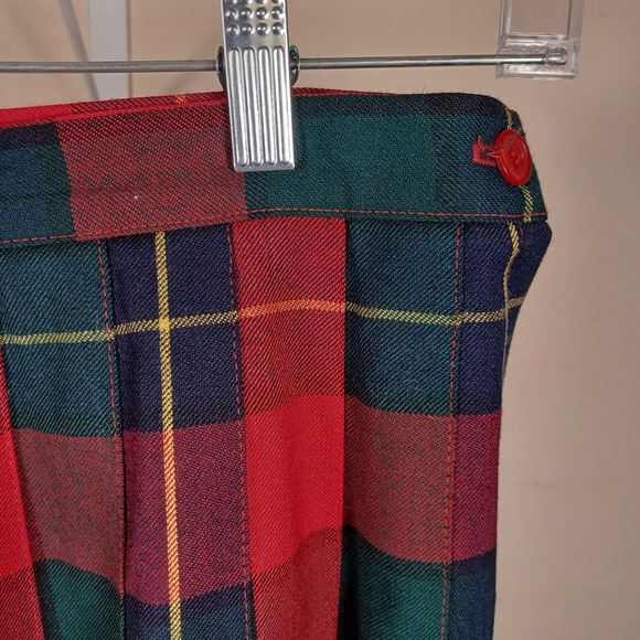 Talbots Vintage Wool Stuart Tartain Plaid Pleated School Girl Academia Shirt 10 - Picture 7 of 10